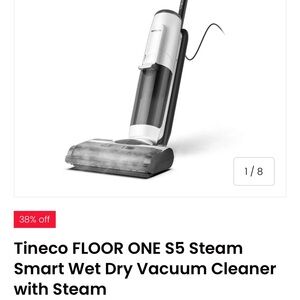 Tineco FLOOR ONE S5 Steam Smart Wet Dry Vacuum Cleaner with Steamer